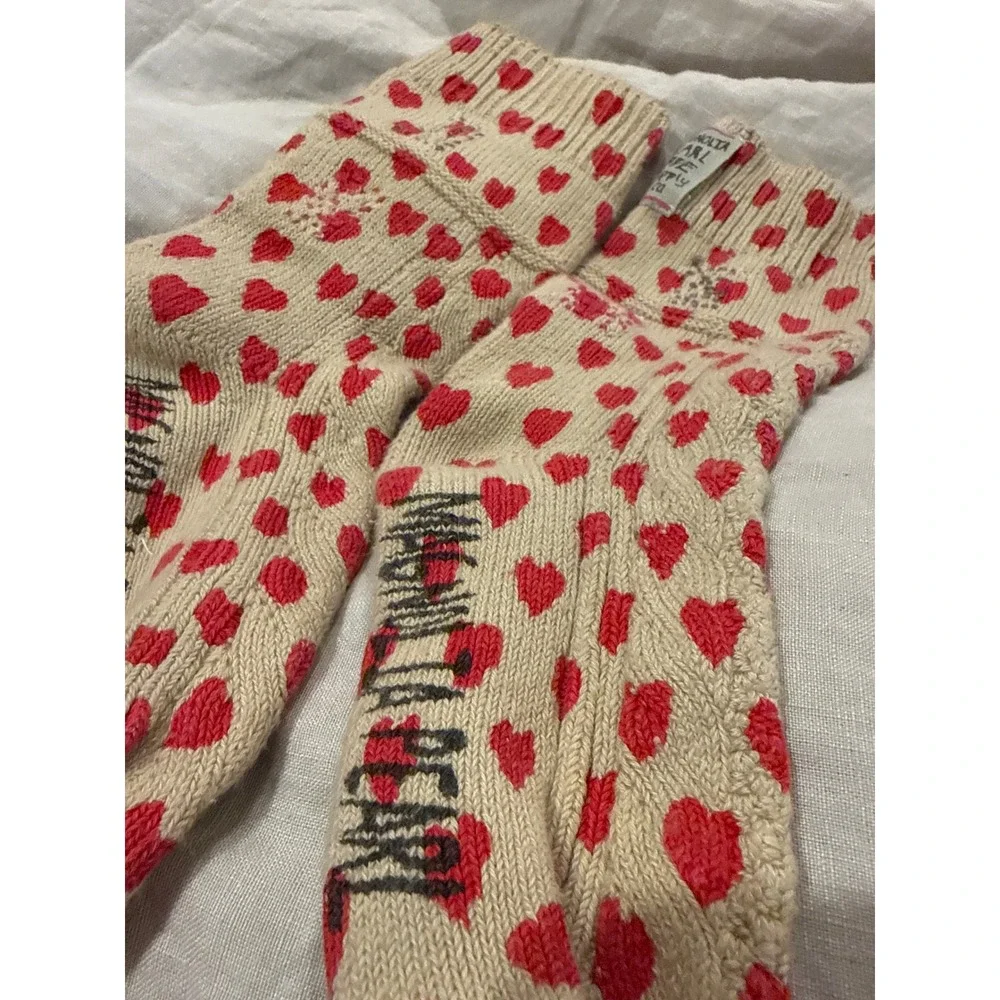 Magnolia Pearl RARE ♥️ Tiny‎ Hearts ♥️ Lil' Dipper Knit Crew Socks NWT